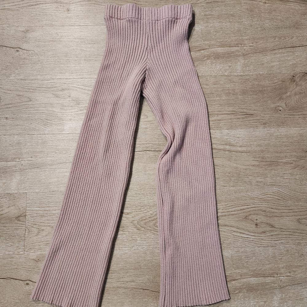 Sincerely Jules Mauve Ribbed Wide Leg Pants
